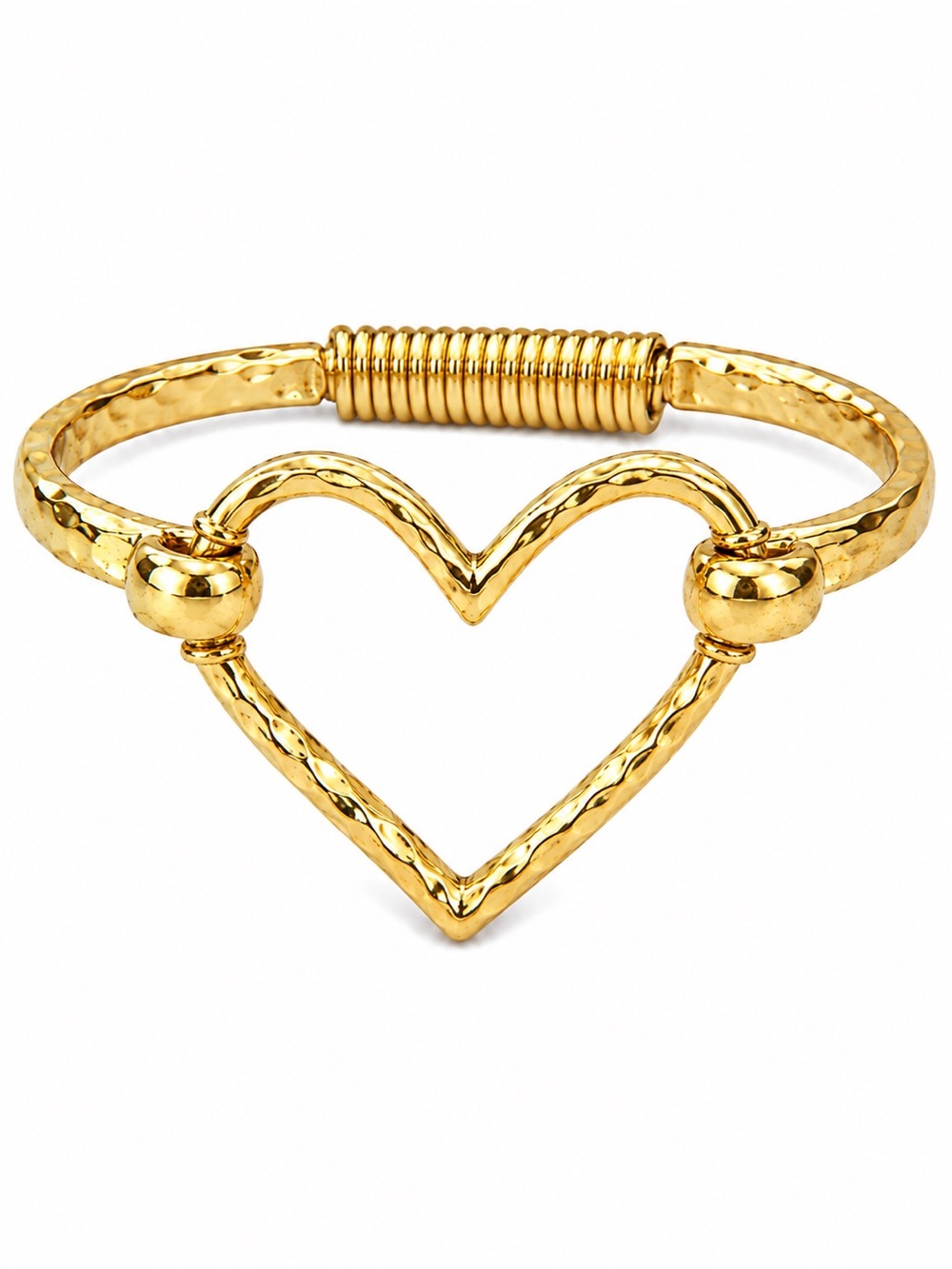 Heart Hook Bracelet in Goldtone